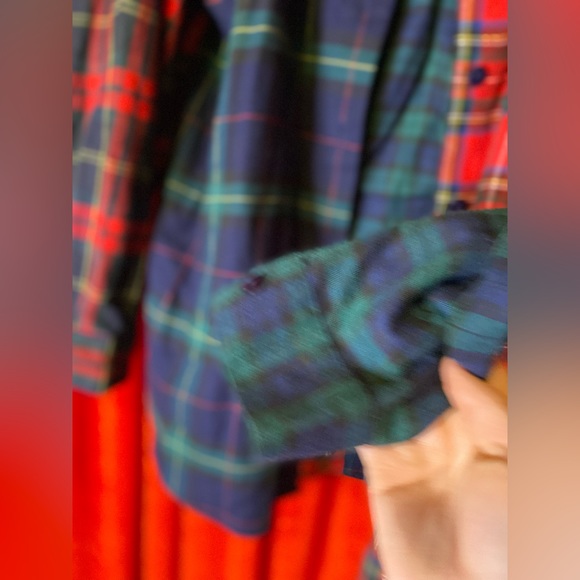 Vintage mismatched plaid button shirt - Picture 6 of 9